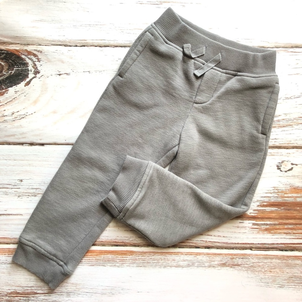 Gray Cotton Joggers 3T